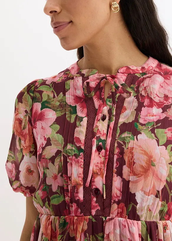 Robe-tunique &agrave; dentelle, bonprix