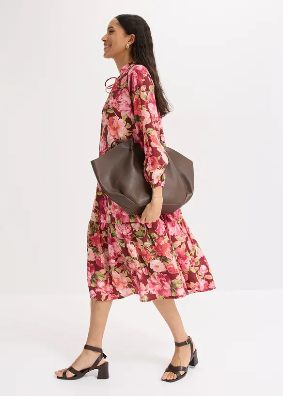 Robe midi fluide, bonprix