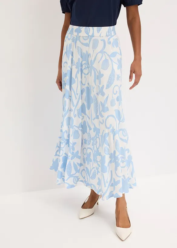 Jupe longue et fluide en viscose, bonprix