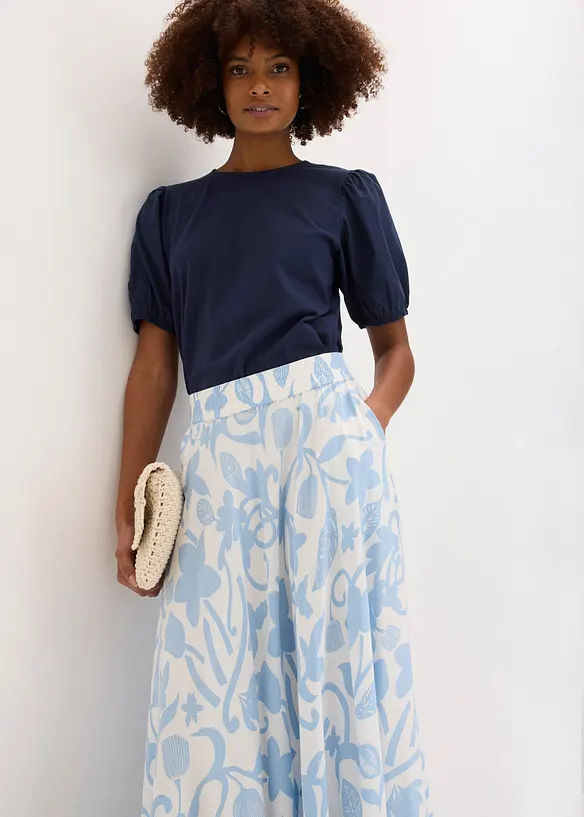 Jupe longue et fluide en viscose, bonprix