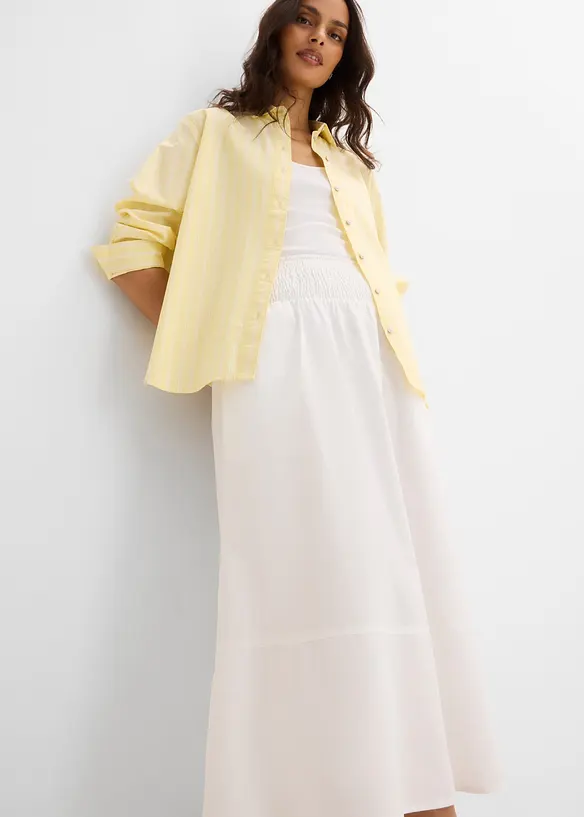 Jupe midi 100% coton, bonprix