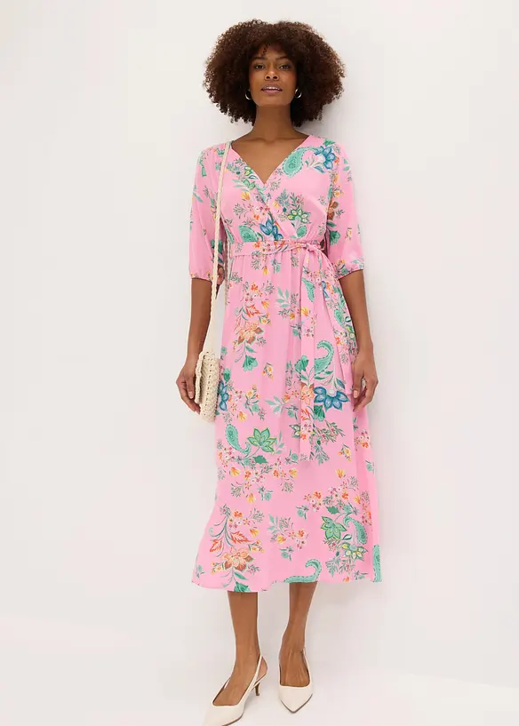 Robe midi en viscose fluide, bonprix