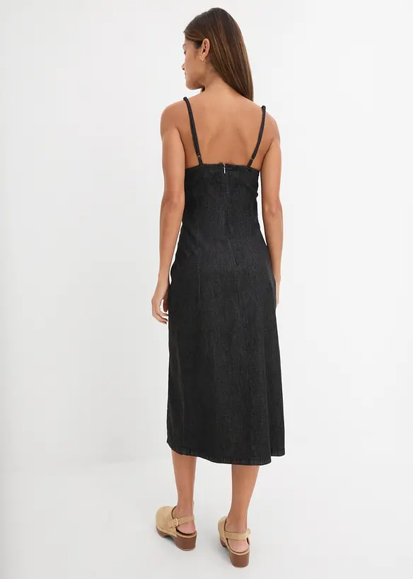 Robe en jean fendue, bonprix