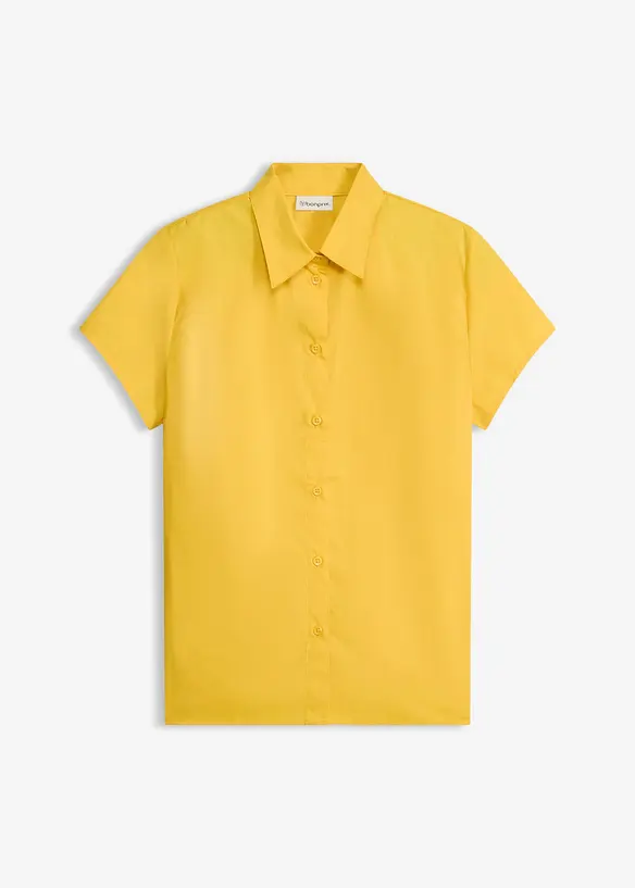 Chemisier manches courtes en popeline, bonprix