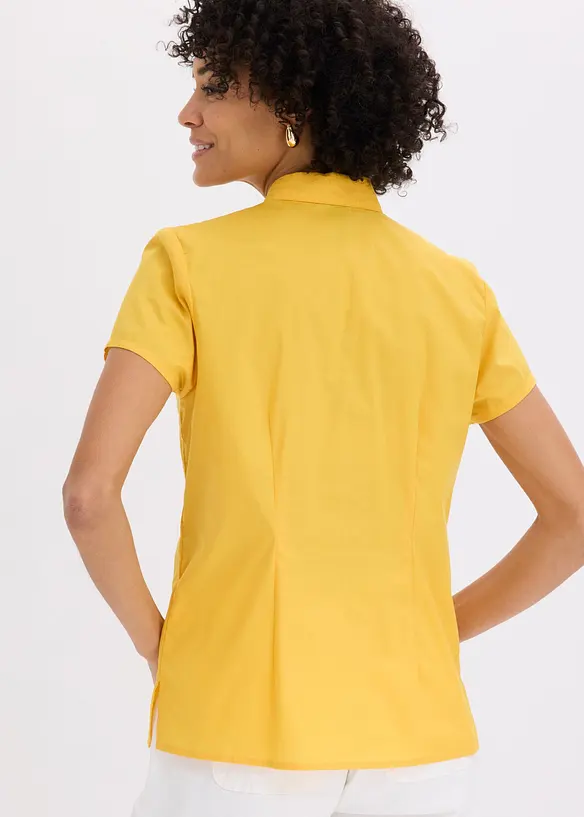 Chemisier manches courtes en popeline, bonprix