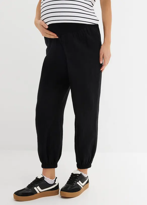Pantalon de grossesse 2en1, 100% gaze de coton, bonprix