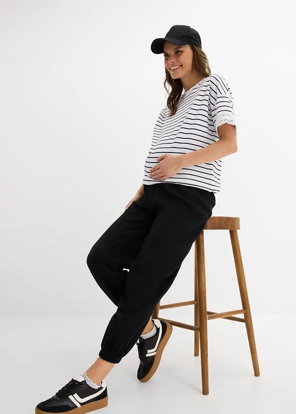 Pantalon de grossesse 2en1, 100% gaze de coton, bonprix