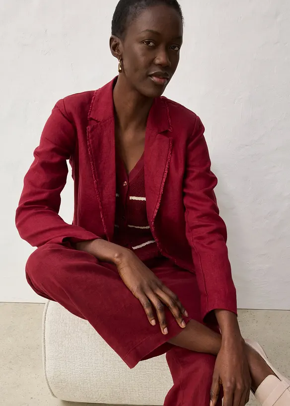 Pantalon taille &eacute;lastiqu&eacute;e 100% lin, bonprix