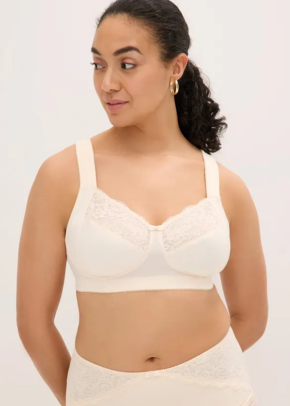Soutien-gorge grand maintien sans armatures, bretelles rembourr&eacute;es, bonprix