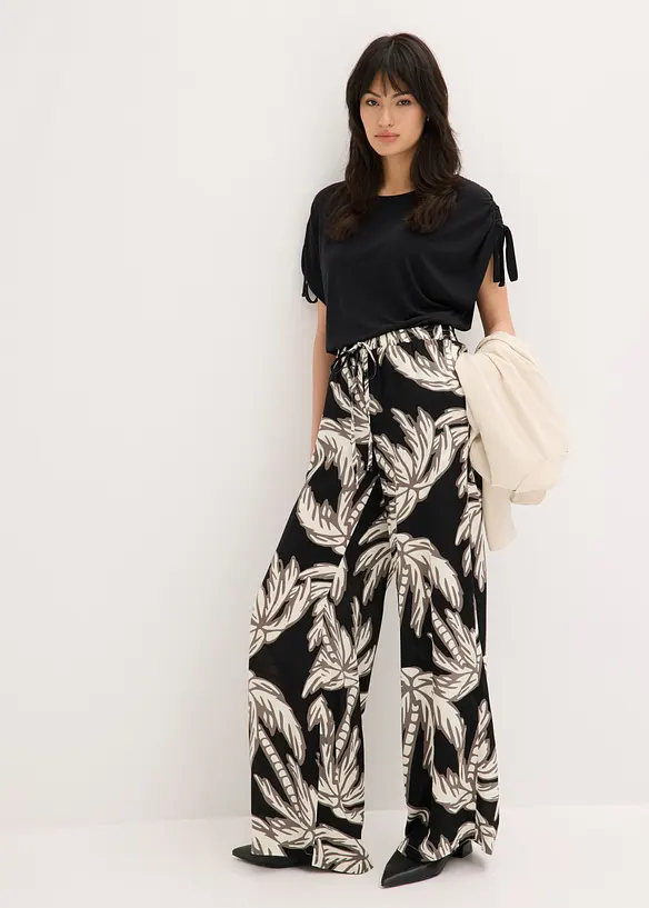 Pantalon large en viscose fluide, bonprix