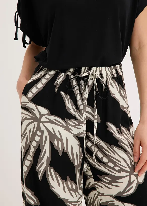 Pantalon large en viscose fluide, bonprix