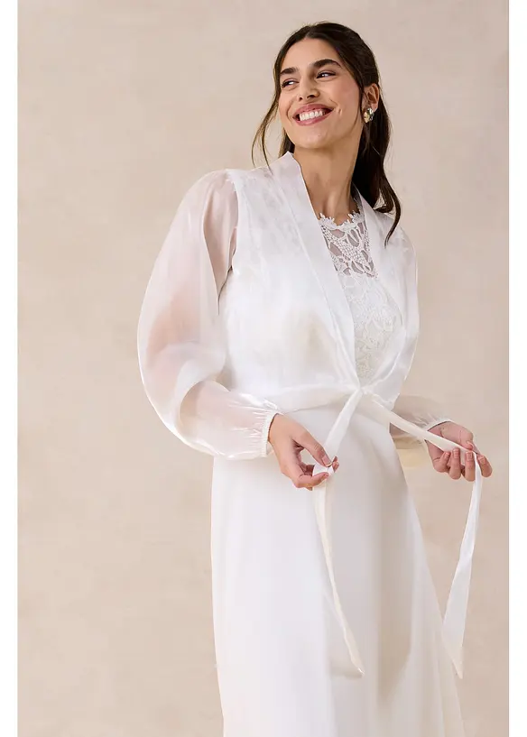 Bol&eacute;ro en tulle fin avec d&eacute;tail &agrave; nouer, bonprix