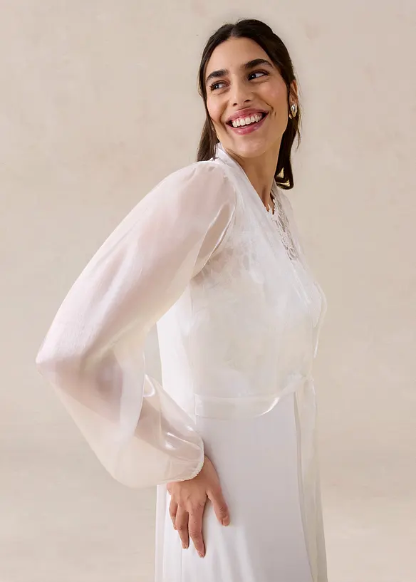 Bol&eacute;ro en tulle fin avec d&eacute;tail &agrave; nouer, bonprix