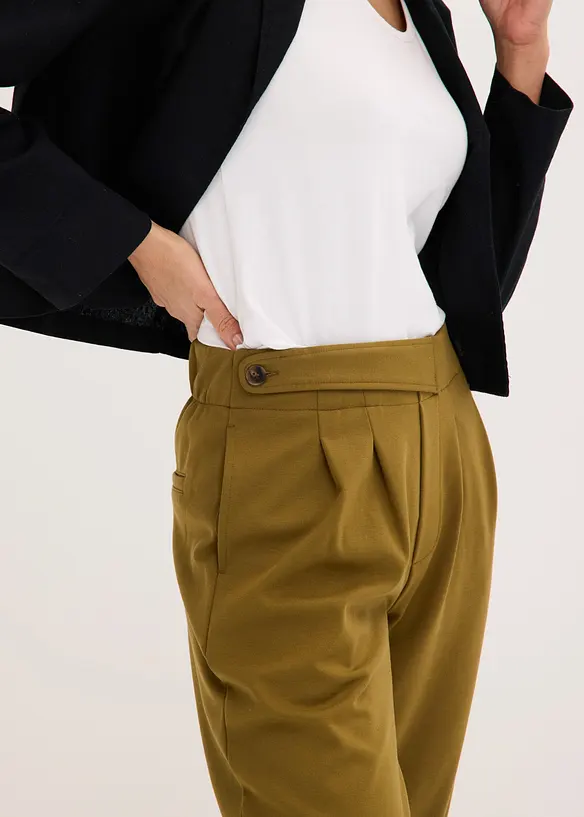 Pantalon barrel &agrave; pinces, bonprix