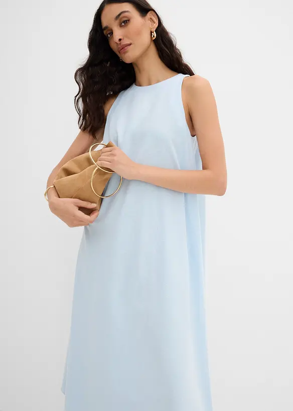 Robe midi fluide et &eacute;vas&eacute;e, bonprix