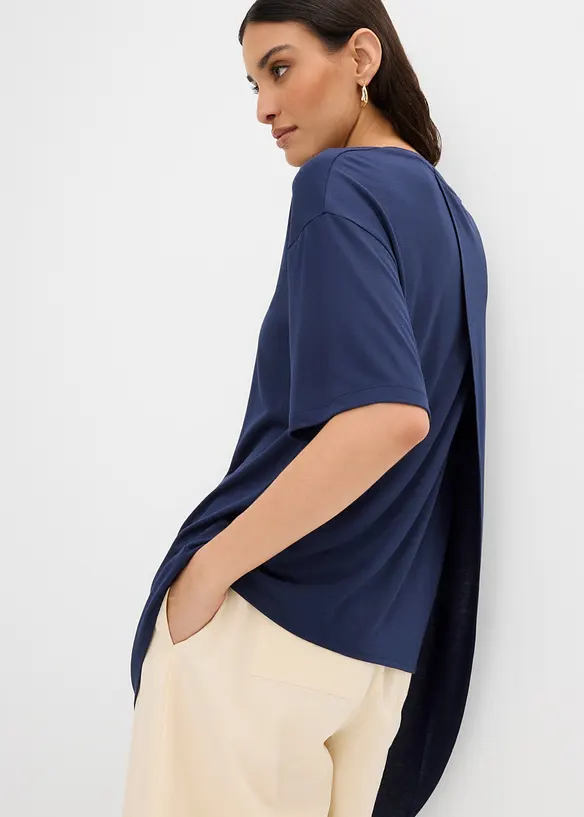 T-shirt doux en modal m&eacute;lang&eacute;, bonprix