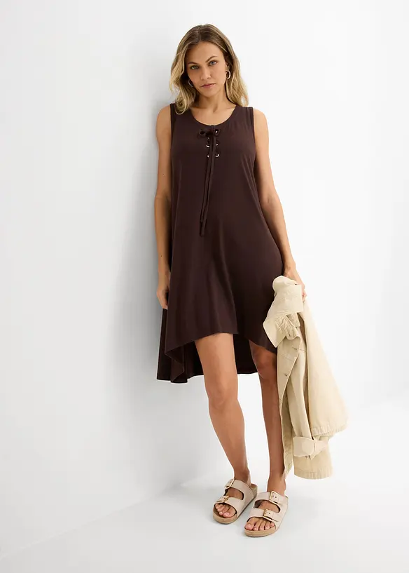 Robe en jersey &agrave; la&ccedil;age, bonprix