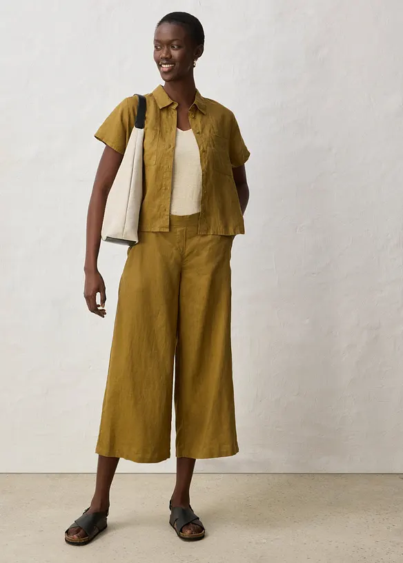 Jupe-culotte 100% lin, bonprix