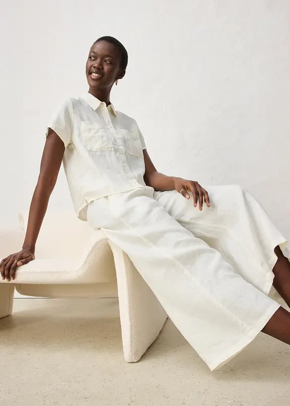 Jupe-culotte 100% lin, bonprix