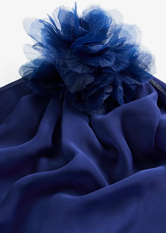 Robe de soir&eacute;e en mousseline avec fleur appliqu&eacute;e, bonprix