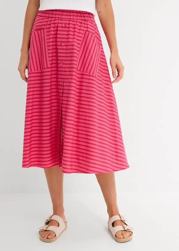 Jupe midi 100% coton, bonprix