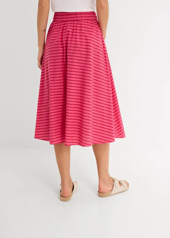 Jupe midi 100% coton, bonprix