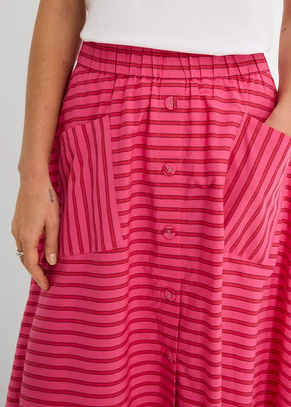 Jupe midi 100% coton, bonprix