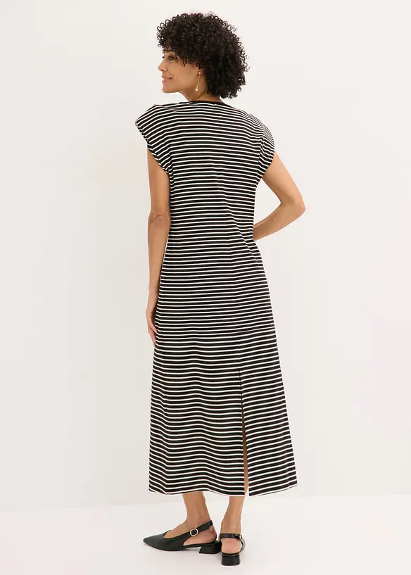 Robe en jersey ray&eacute; &agrave; taille r&eacute;glable, bonprix