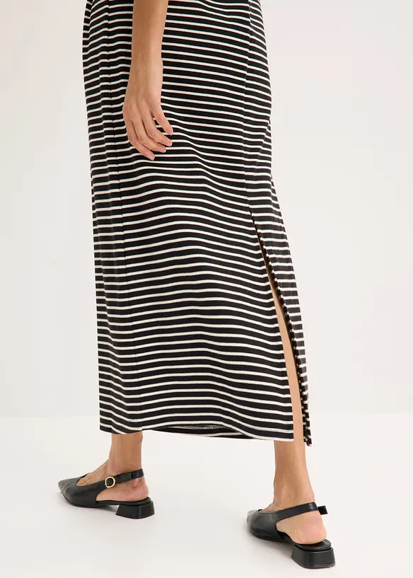 Robe en jersey ray&eacute; &agrave; taille r&eacute;glable, bonprix