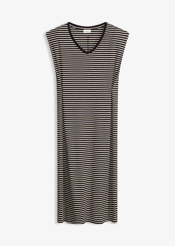 Robe en jersey ray&eacute; &agrave; taille r&eacute;glable, bonprix