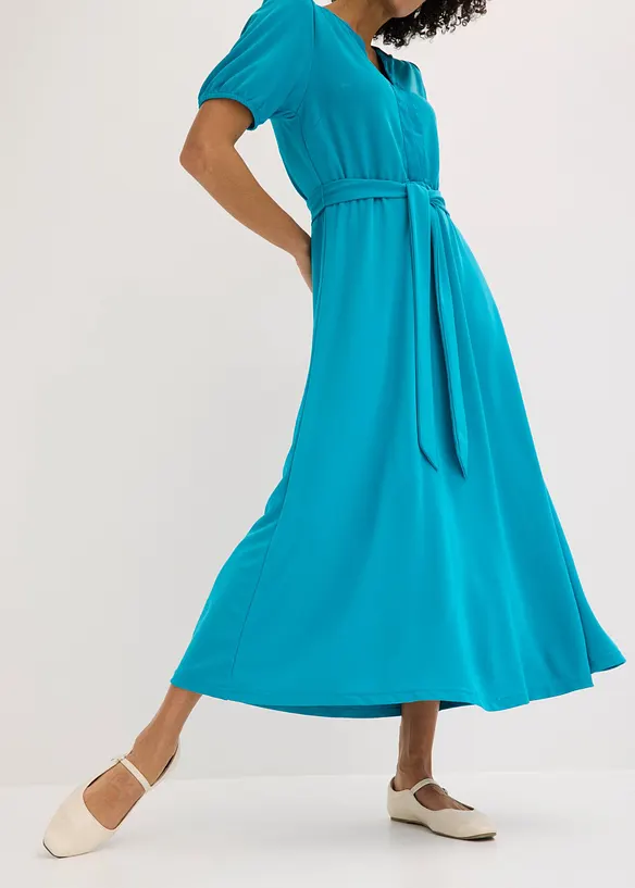 Robe midi avec ceinture &agrave; nouer (ens. 2 pces), bonprix