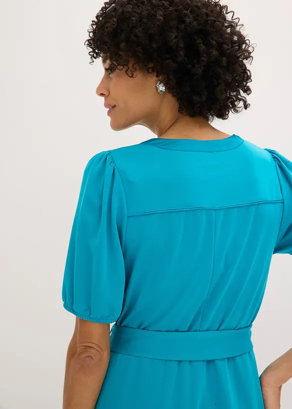 Robe midi avec ceinture &agrave; nouer (ens. 2 pces), bonprix