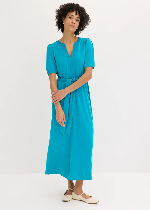 Robe midi avec ceinture &agrave; nouer (ens. 2 pces), bonprix