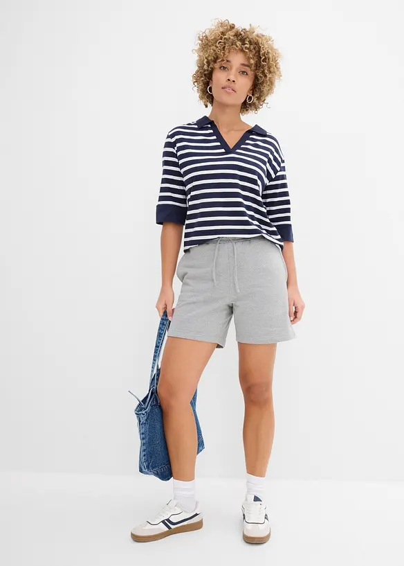 Short en sweat 100% coton, bonprix