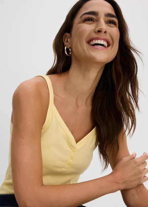 Lot de 2 tops bretelles spaghetti en jersey coton, bonprix