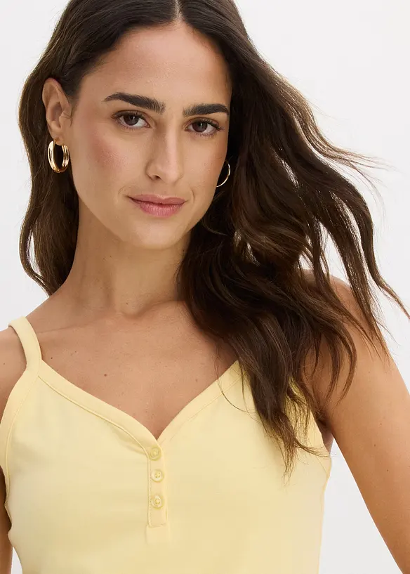 Lot de 2 tops bretelles spaghetti en jersey coton, bonprix