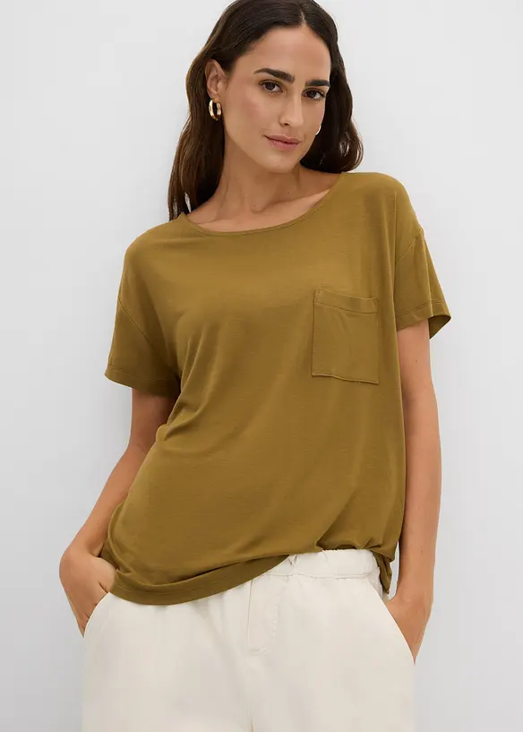 T-shirt doux en viscose extensible, bonprix