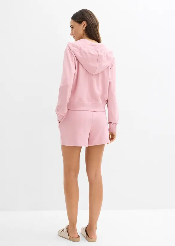 Sweat zipp&eacute; et short sweat (ens. 2&nbsp;pces), bonprix