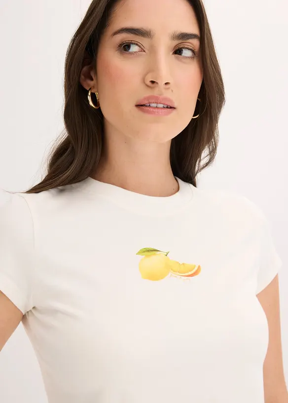 T-shirt en coton extensible, bonprix