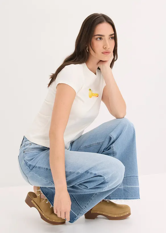 T-shirt en coton extensible, bonprix