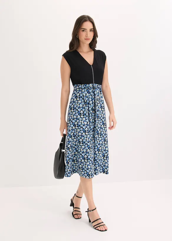 Robe midi en jersey viscose, bonprix