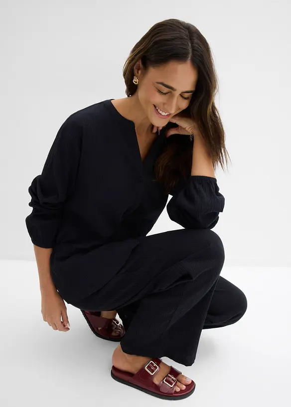 Blouse &agrave; effet froiss&eacute;, bonprix