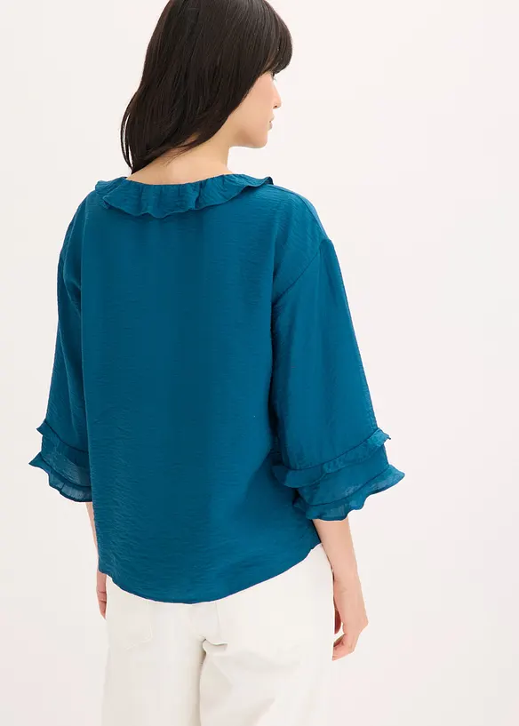 Blouse boh&egrave;me en  fine viscose m&eacute;lang&eacute;e, bonprix