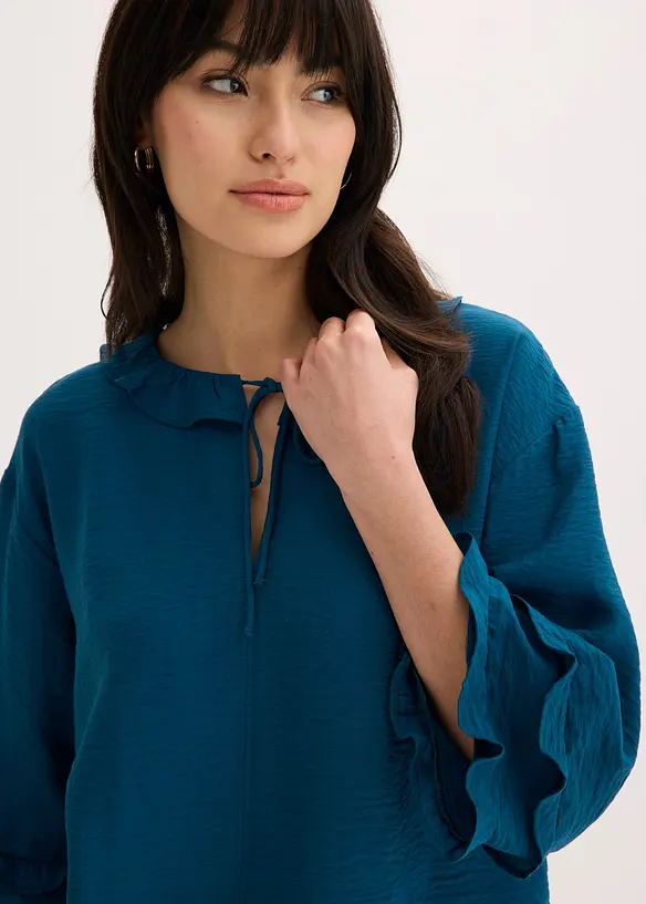 Blouse boh&egrave;me en  fine viscose m&eacute;lang&eacute;e, bonprix