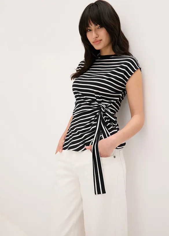 T-shirt avec drap&eacute;, bonprix