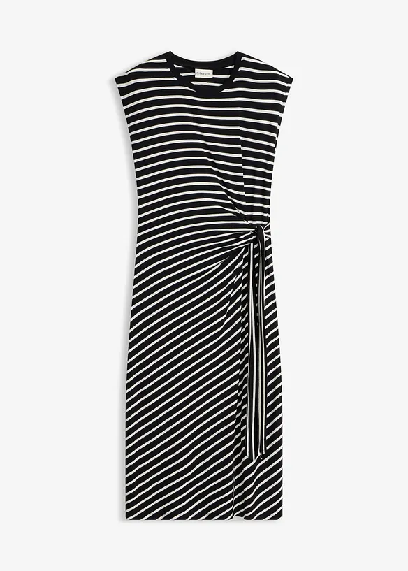 Robe en jersey drap&eacute;e, bonprix