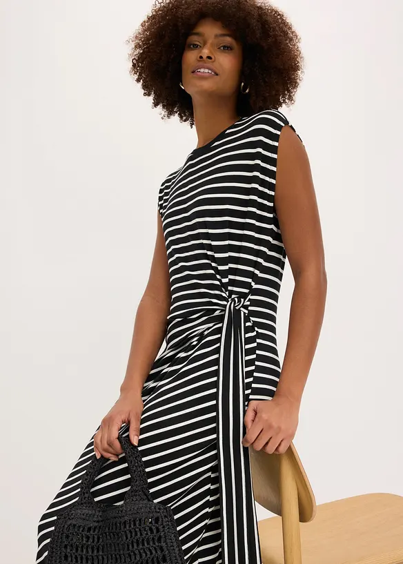 Robe en jersey drap&eacute;e, bonprix