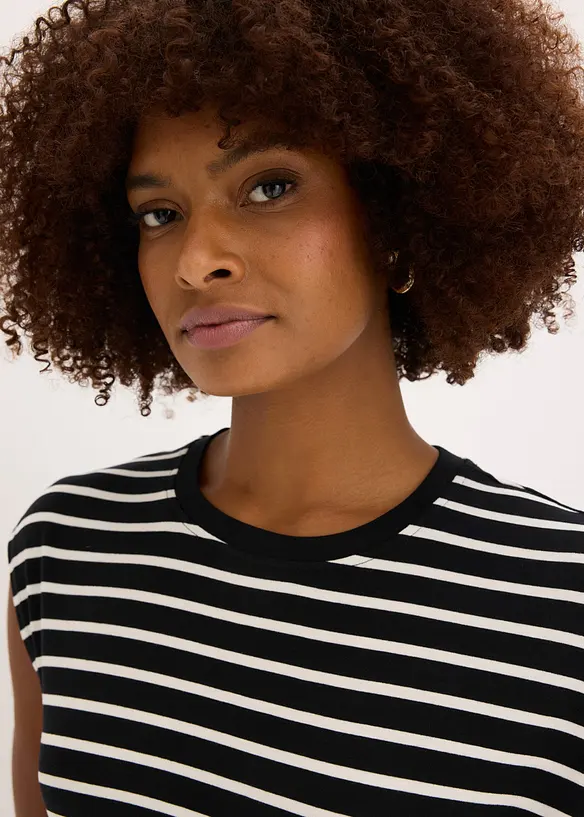 Robe en jersey drap&eacute;e, bonprix