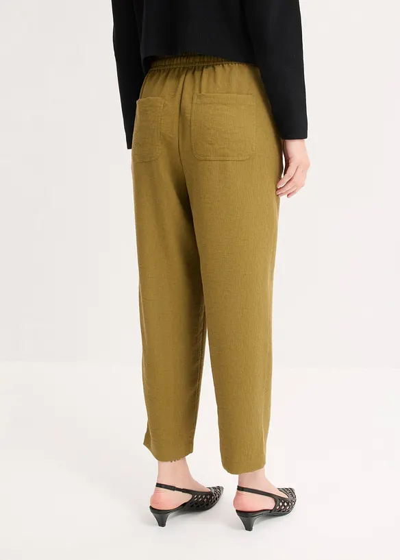 Pantalon large en mati&egrave;re textur&eacute;e, bonprix