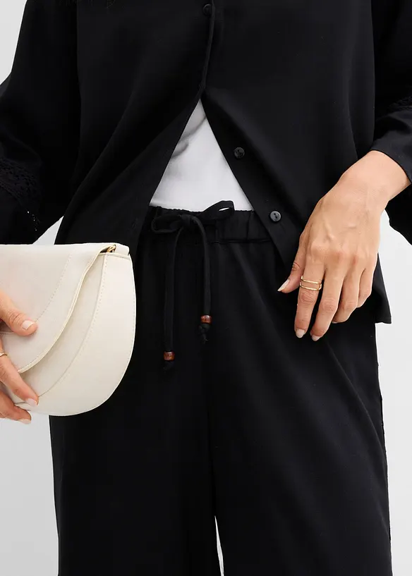 Pantalon large en viscose fluide, bonprix